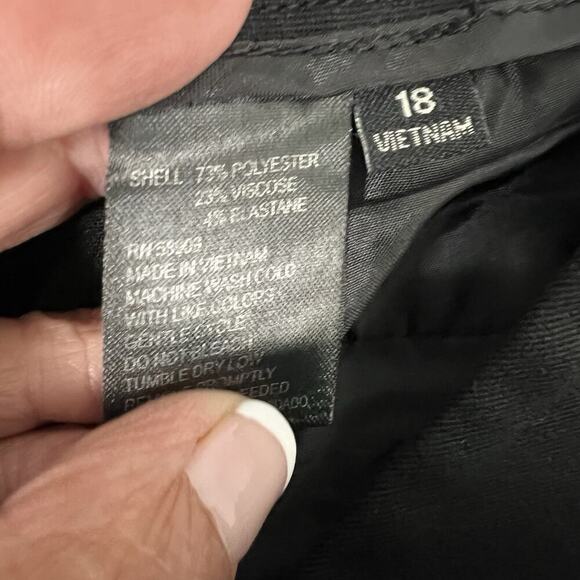 ALEX MARIE Dress Pants Womens Size 18 Lot Of 2 Green Black Wide Leg Stretch HR - Picture 6 of 11